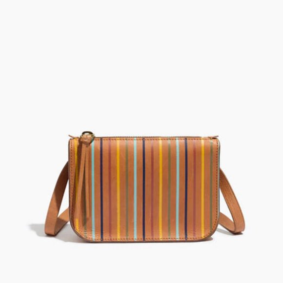 Madewell The Simple Pouch Belt Bag Rainbow Stripe - Picture 2 of 4
